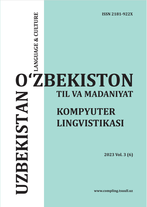 					View Vol. 3 No. 3 (2023): Uzbekistan: Language and Culture
				