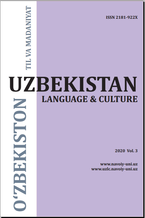 					View Vol. 3 No. 3 (2020): Uzbekistan: Language and Culture
				